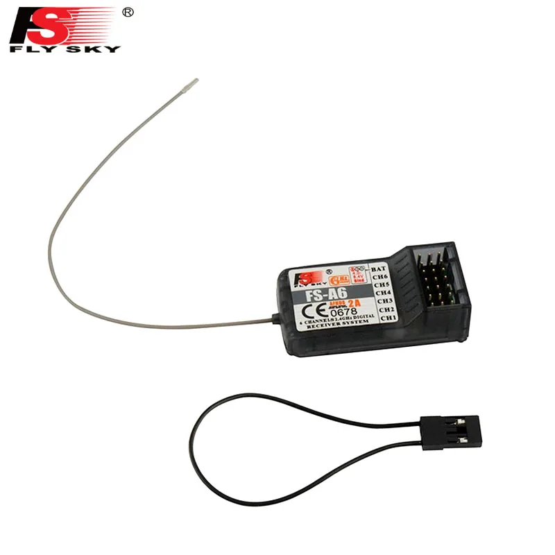 FlySky FS-A6 2.4G 6CH Receiver AFHDS 2A system RX for RC Transmitter i4 i6 i10 GT2E GT2F GT2G F20431