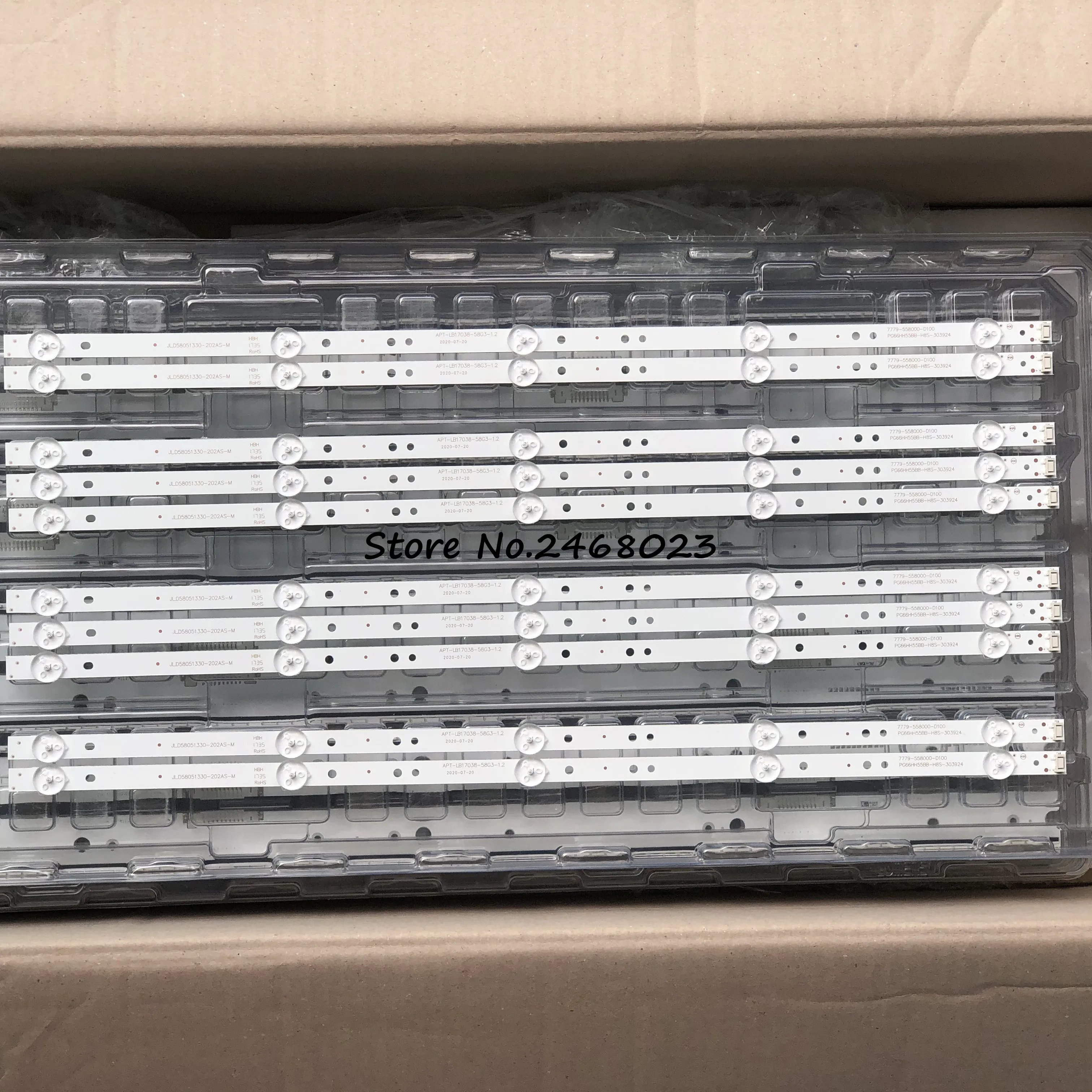 LED Backlight for APT-LB17038-58G3-1.2 RDL580WY(TD0-002) V580DJ4-MD1 PG66HH5588-H8S-303924 7779-558000-D100 JL.D58051330-202AS-M