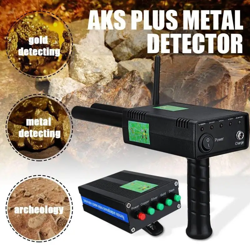 Underground Gold Detectors Metal Detector Remote Positioning Circuit High Exactness AKS Plus Dual Probe Treasure Hunter Detector