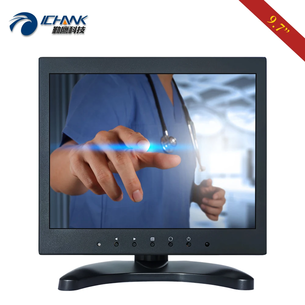 

ZB097TC-592R/9,7 дюйма 10 дюймов 1024x768 IPS полный дисплей металлический корпус с защитой от помех промышленный резистивный сенсорный экран ПК монитор
