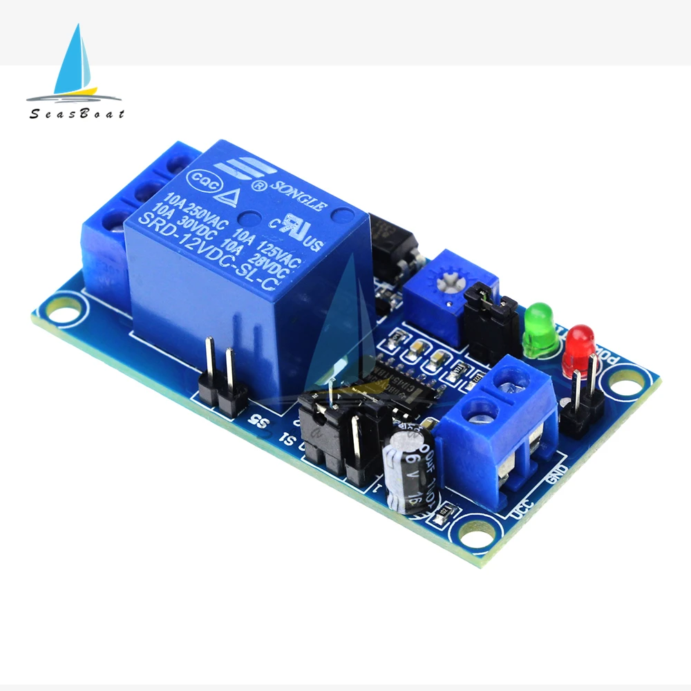 DC 12V Time Delay Relay Module Delay Turn On / Delay Turn Off Relay Switch Module With Timer Volt Timing Relays Board