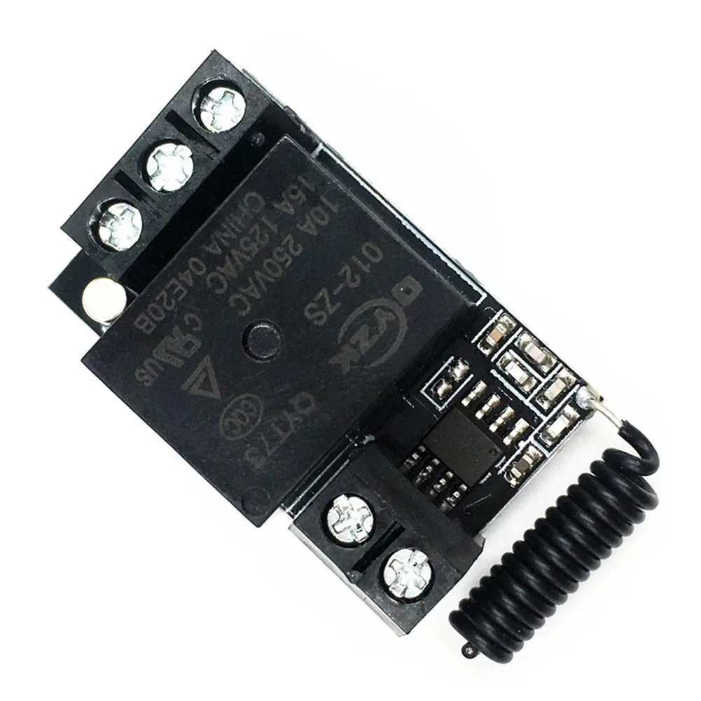 Taidacent 12V 8A Relay 1 CH RF Wireless Remote Motor Control Switch 433.92Mhz Smart RF Relay Module Board Remote Control Switch