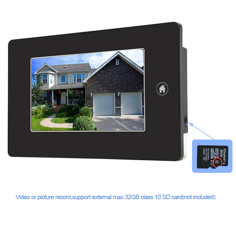 7 zoll Verdrahtete Drahtlose Wifi Video Türklingel System, Video Intercom Tür Telefon Unterstützung Video Aufnahme Passwort RFID Keyfob Entsperren