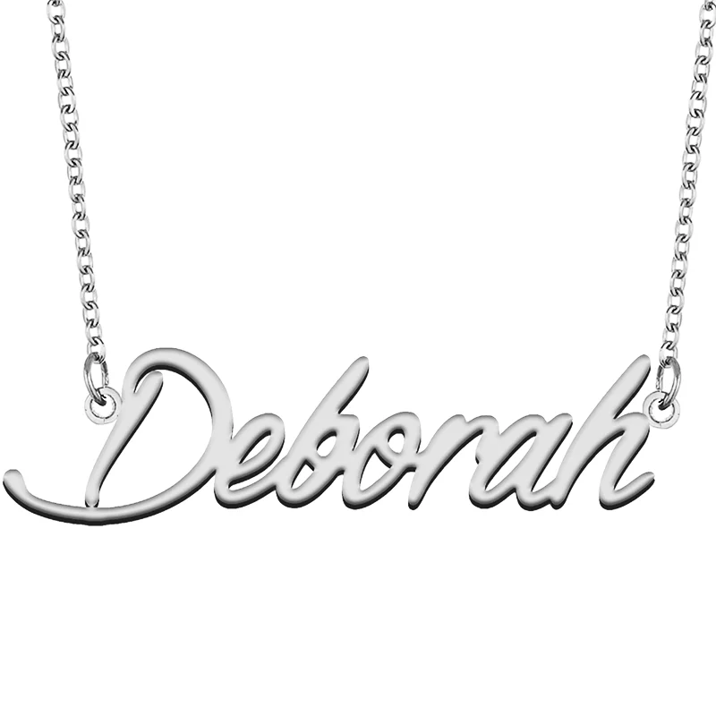 Deborah Custom Name Necklace Customized Pendant Choker Personalized Jewelry Gift for Women Girls Friend Christmas Present