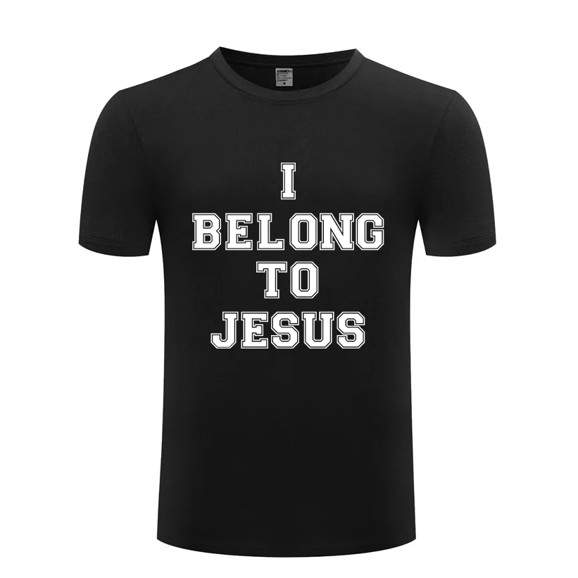 I Belong To Jesus Novelty Funny T Shirts Men Summer Short Sleeve O-Neck Cotton Tshirt Casual Hip Hop Fitness T-Shirt Streetwear