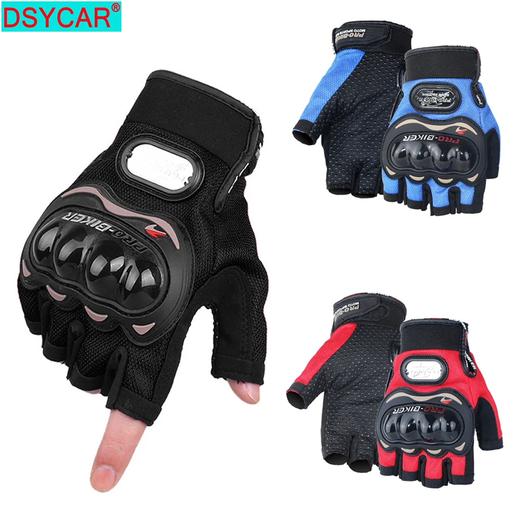 

DSYCAR 1Pair Man Half-Finger Motorcycle Gloves Summer Racing Cross-Country Anti-Fall Breathable Shock Absorbed Gloves M/L/XL/XXL