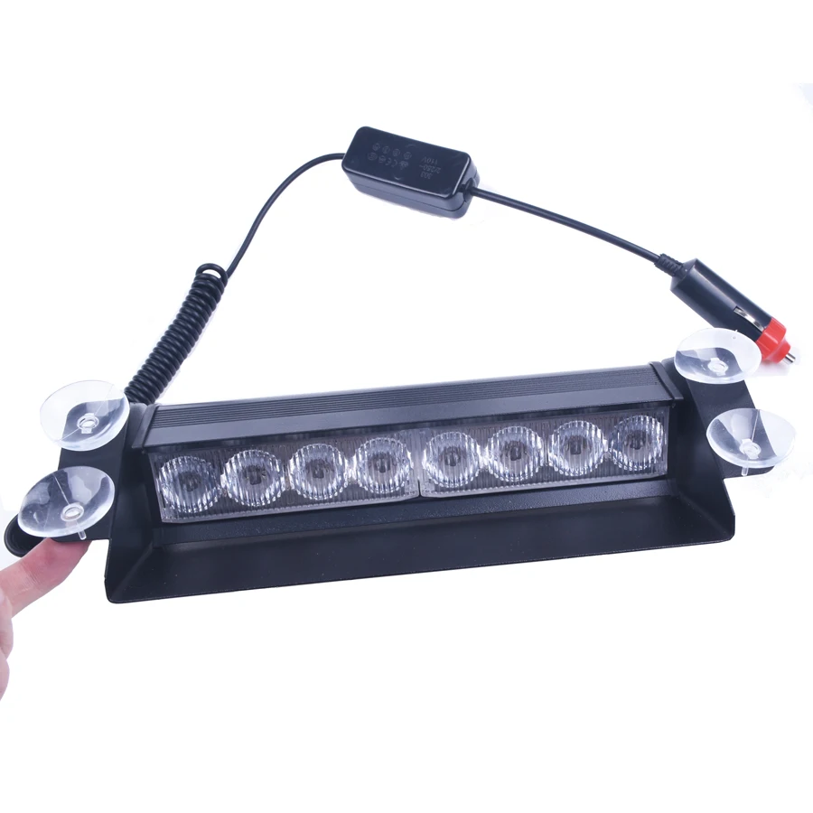 Luz estroboscópica de policía, lámpara de advertencia intermitente de emergencia, 3 luces antiniebla Flash para coche, motocicleta y camión, 12V CC,