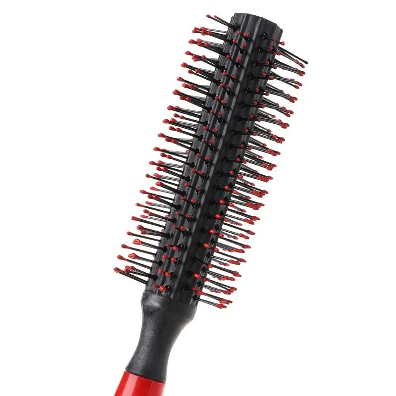 Donne ragazze rotolo di plastica rotondo capelli ricci pettine cilindro pera fiore rotondo parrucchiere massaggiatore spazzola strumento per lo Styling del salone di bellezza