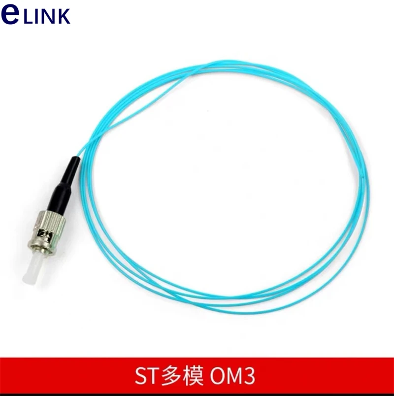 

ST fiber pigtails 50pcs 0.9mm OM1 OM2 OM3 OM4 1m 1.5m optical fibre pigtail orange aqua red cable 50/125um FTTHELINK