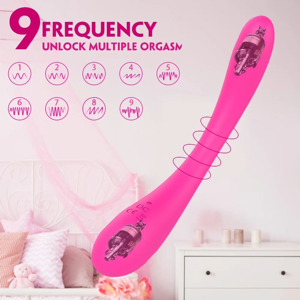 Vibrator for Womens Soft U-Shaped Silicone Dildo Vibrator G Spot Vagina Clitoris Stimulator Double Vibrators Female Masturbator