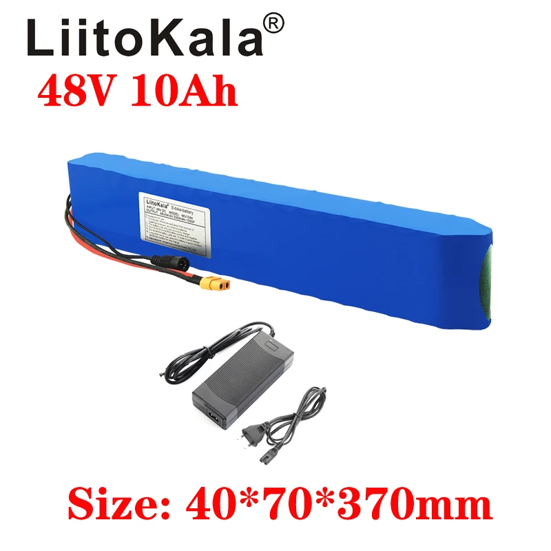 LiitoKala 48V e-bike battery 48v 10ah li ion battery pack bike conversion kit bafang 1000w and 54.6V2A charger