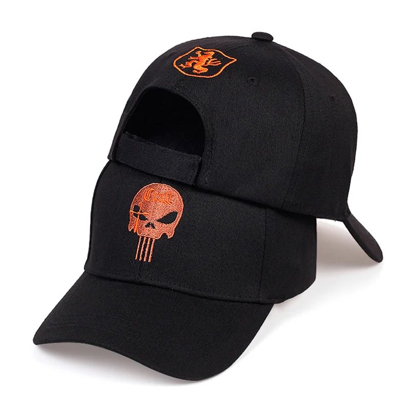 New Fashion Skull Embroidery Baseball Cap Men Women Unisex Camouflage Snapback Summer Jungle Sun Hats Cotton Gorras EP0199