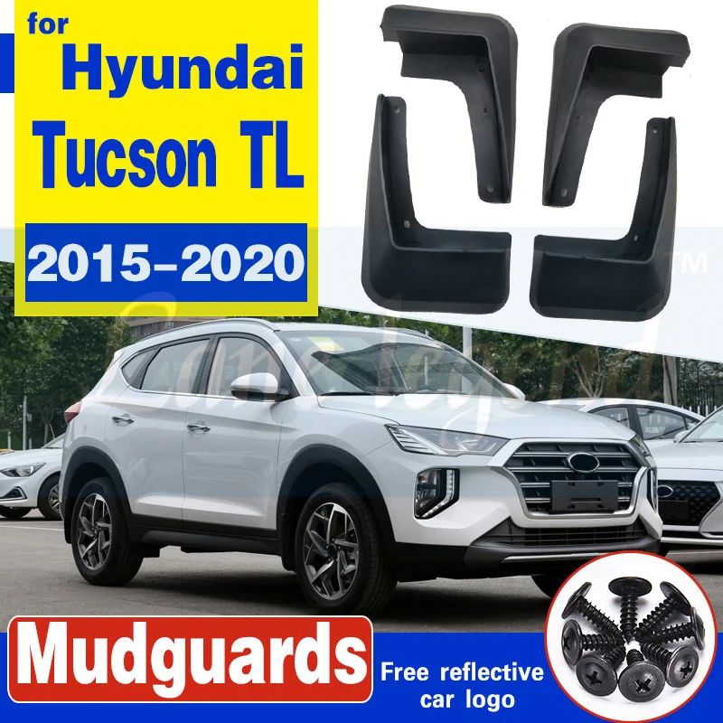 Set Molded Mud Flaps For Hyundai Tucson TL 2015 - 2020 Mudflap Splash Guards Mudguard Fender Front Rear 2016 2017 2018