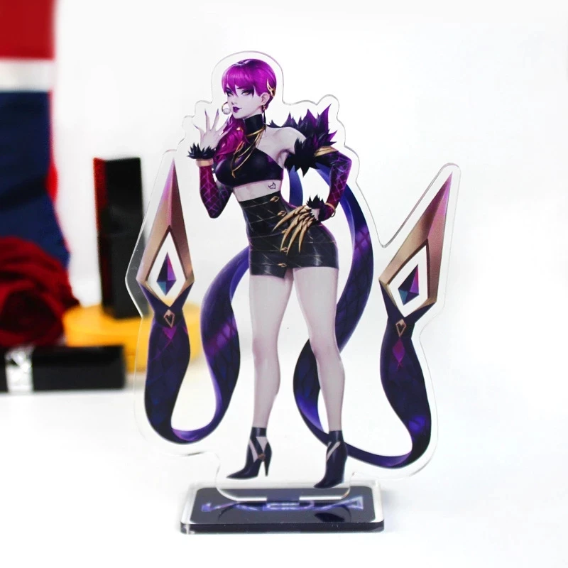 8 Designs Game LOL KDA Figure Acrylic Stands Akali, Ahri Cartoon Characters Model Plate Holder Ornaments Fans Gift