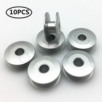 10pcs/lot Industrial Aluminum Bobbins Metal Spools Carft For Singer Brother Sewing Machine Tools 7YJ311