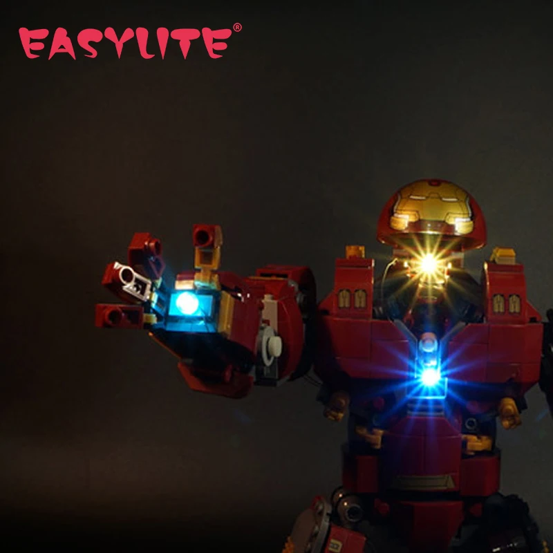 EASYLITE LED Light Set Compatible For 76105 07101 Hulkbuster DIY Toys Building Blocks Bricks Only Lighting Kit No Model