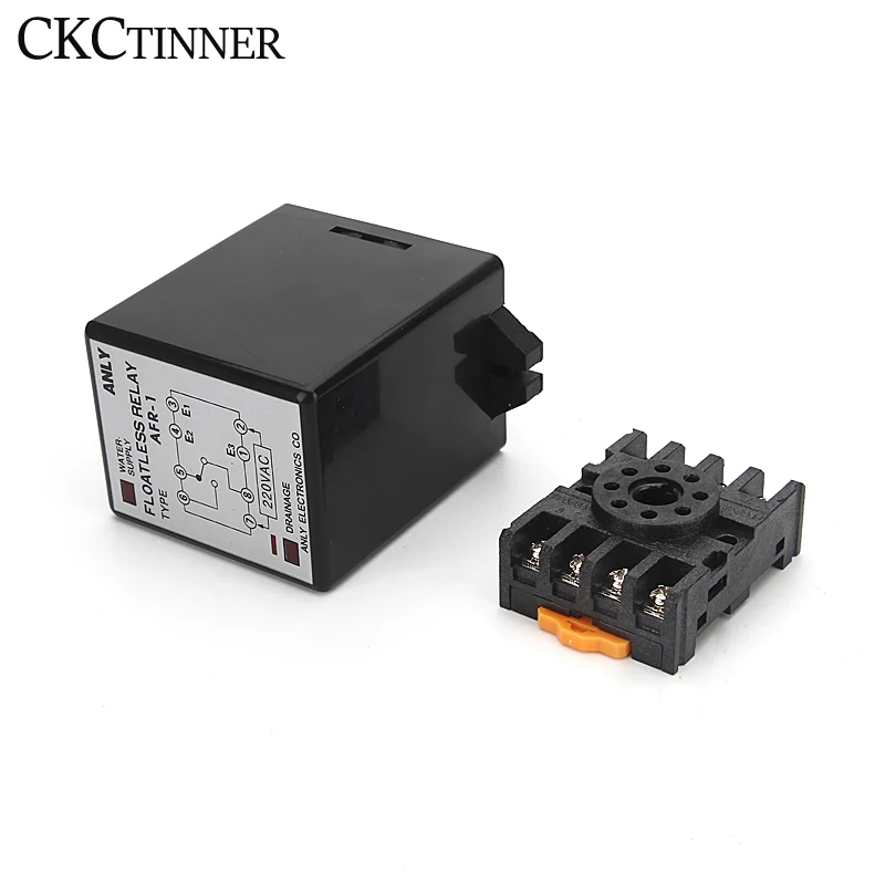 AFR -1 AC220V 50/60hz Liquid Level Controller Relay Water Level Switch Automatic Water Supply Drainage With Base and 2M Probe