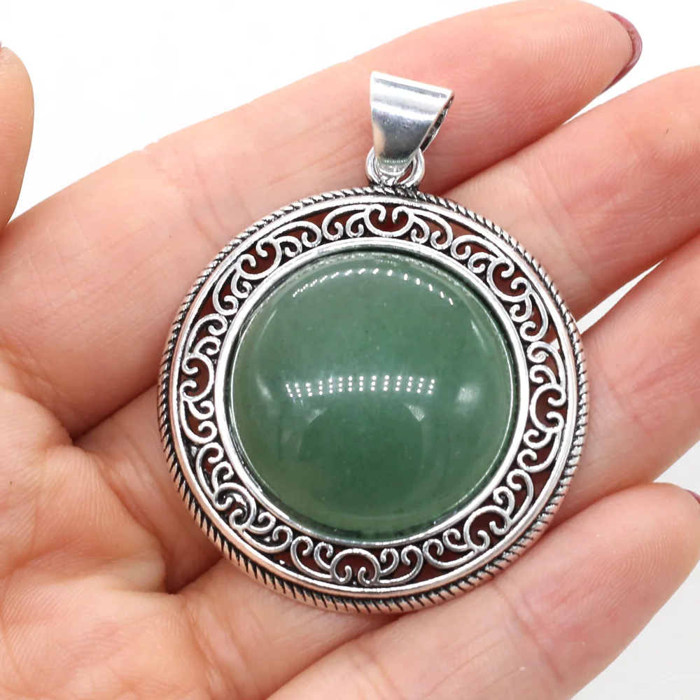 Natural Stone Pendants Lapis Lazuli Malachite Turquoises for Women Necklace Earrings Jewelry Making Accessories