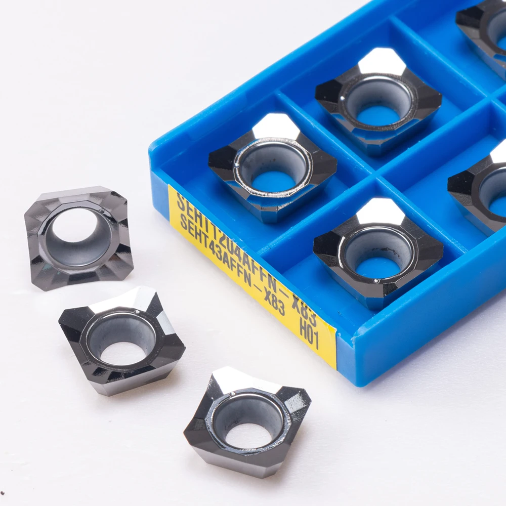 SEHT1204/fn X83 H01 أداة طحن كربيد إدراج SEHT 1204 مطحنة الوجه SEHT1204/فائقة التصنيع باستخدام الحاسب الآلي الفولاذ المقاوم للصدأ أداة تحول خارجية