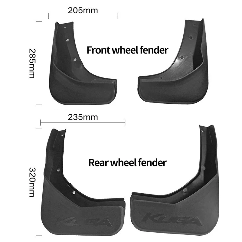 Car Mud Flaps For Ford EcoBoost Kuga Escape 2013 to 2018  Splash Guards Mudguards Fender Front And Rear Wheel Accessories