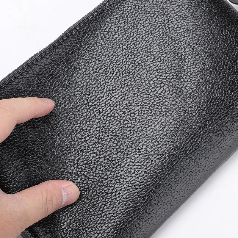 Cash Holder Bulrush Emboss Black Brown PU Leather Man Bag Day Clutch 2022 Long Design Fashion Man Wallet Purse Business Male Bag