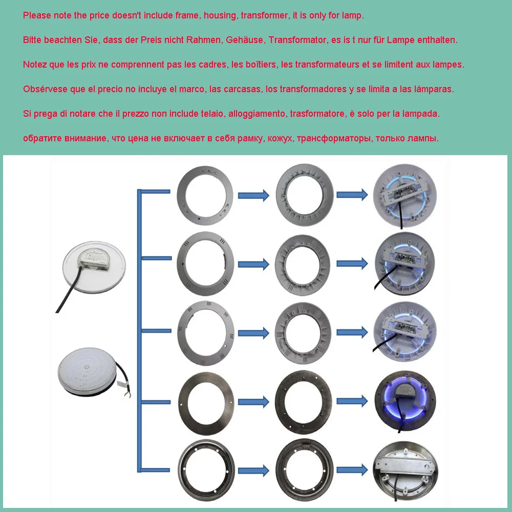 RGB Pool Licht 18W 42W IP68 Unterwasser LED 12V AC Schalter Ein/Aus Harz gefüllt wasserdicht