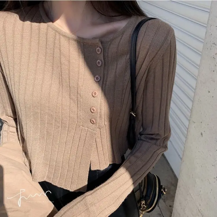 Woman Sweaters Pull Hiver Short Asymmetric Woolen Knit Women's Loose Top Femme Chandails