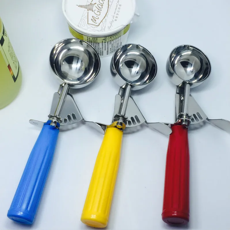 Stainless Steel Ice Cream Scoop Tool cookie scoop Icecream Spoon Kitchen Gadgets 2020 Sticks Mashed Potatoes Watermelon Spoon 1P