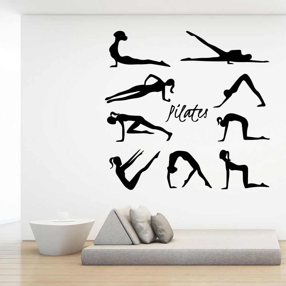 Beauty pilates Wall Sticker Vinyl Art Decor For Yoga Studio Bedroom Room Decoration Decal Stickers Mural