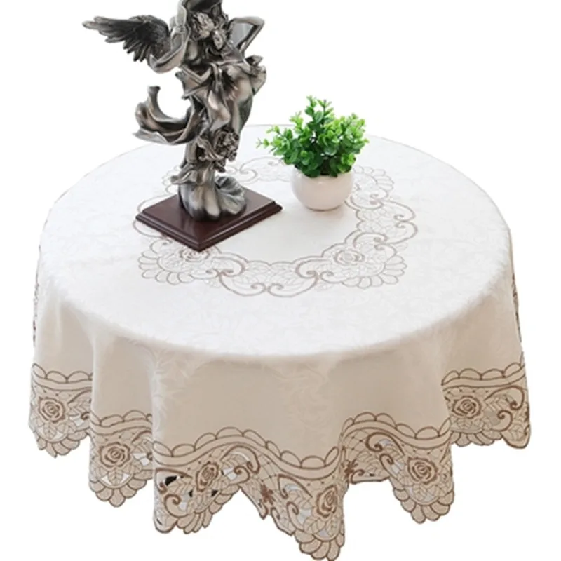 Modern Gold Lace Tablecloth Hollow Table Cover Dinning Birthday Party Tablecloth Placemat Retro Table Cloth toalha de mesa E12