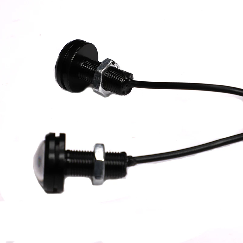 18MM coche ojo de águila DRL luces de circulación diurna LED 12V respaldo señal de estacionamiento de marcha atrás lámparas de automóviles DRL