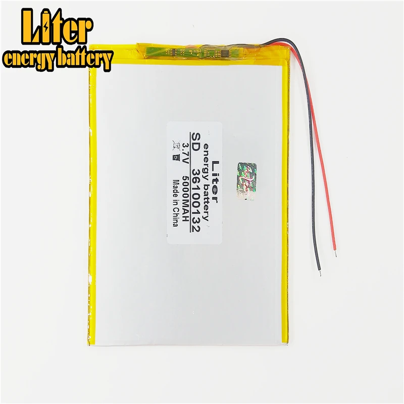 New 3.7V 5000mAh 36100132 high quality customized rechargeable li-Tablet polymer battery