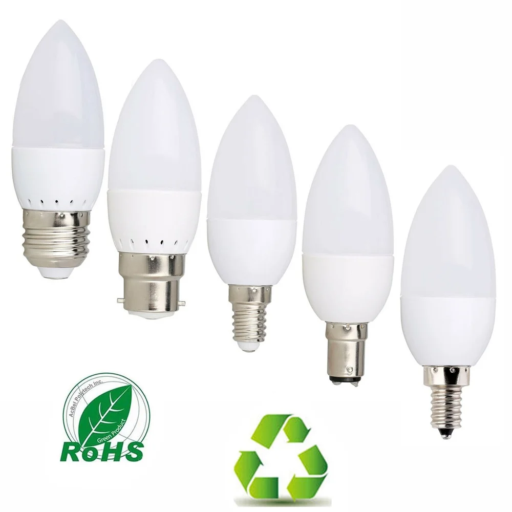 3W LED Candle Bulb E14 E27 E12 B22 B15 110V 220V 2835 SMD Chandlier Lamp Ampoule Bombillas Home Lights Replace 20W Halogen Lamps