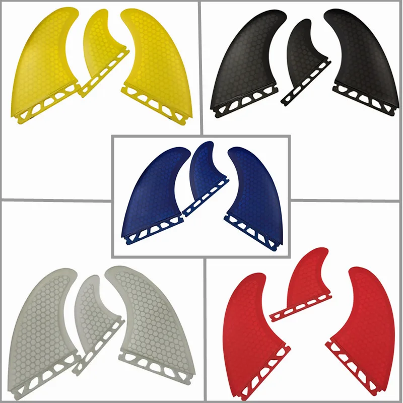 Surfbord Single Tabs  Fins Honeycomb Fiberglass Material surf T1 Size Fins Good Quality Surf tri set Fins Free Shipping