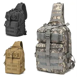 Multifuncional Camuflagem Messenger Bag, Tactical Caminhada Big Chest Bag, Outdoor One-Shoulder Backpack, 3P Attack, Novo, Casual, 2022