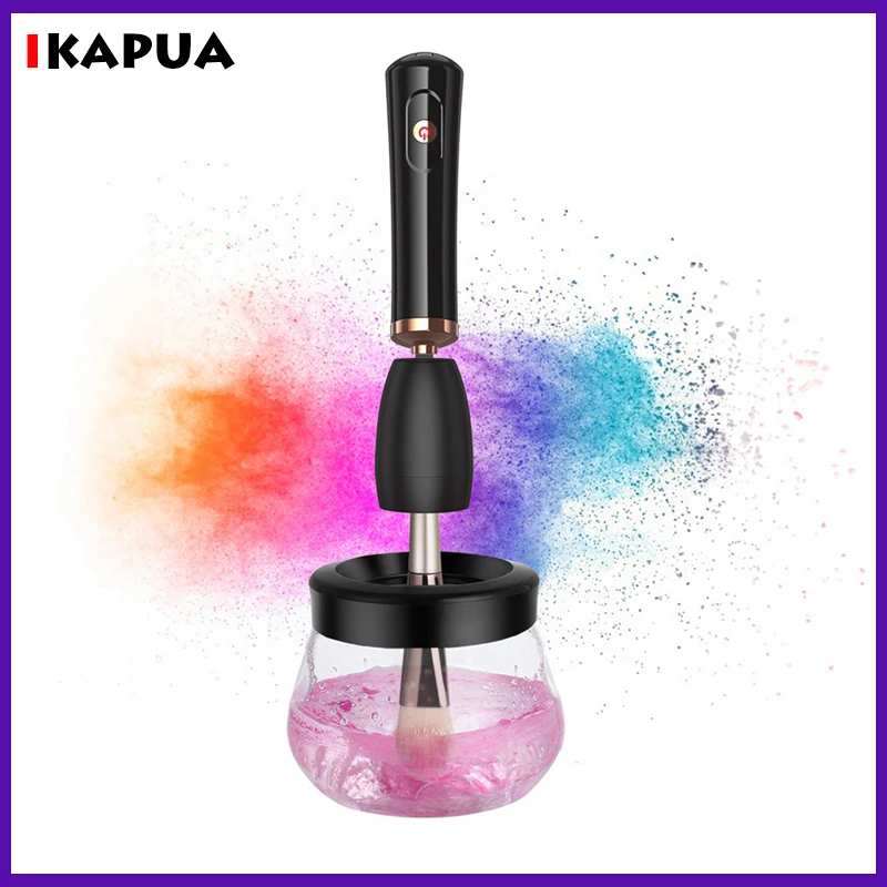 ประเภท C ชาร์จแต่งหน้าแปรงทำความสะอาดเครื่องมัลติฟังก์ชั่นซิลิโคน Maquillaje Femme Fast ซักผ้าและอบแห้งอัตโนมัติ Spinner