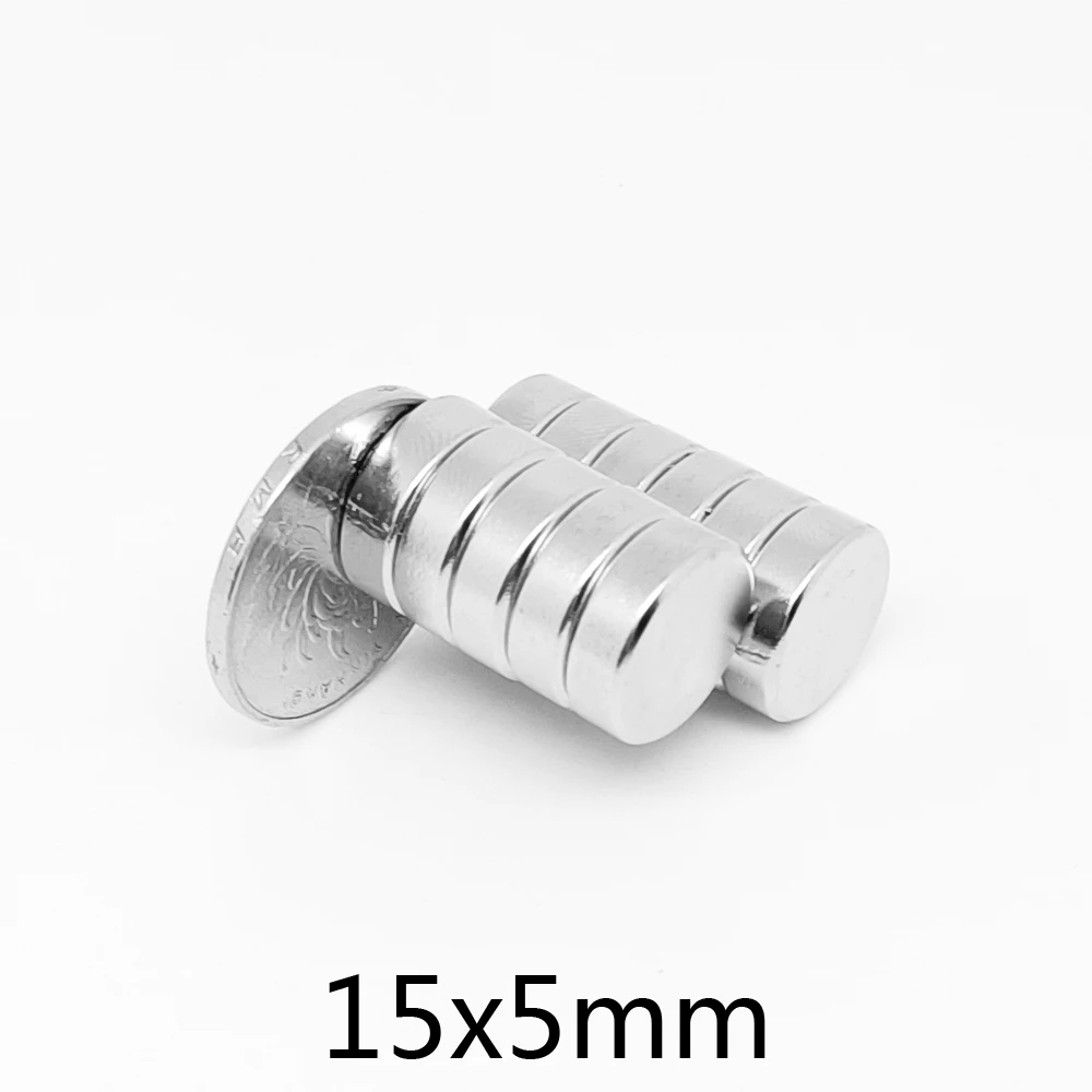 5/10/20/30/50PCS 15x5 Powerful Strong Magnet Disc 15mmx5mm Permanent Neodymium Magnets 15x5mm Round Search Magnet15*5 mm N35