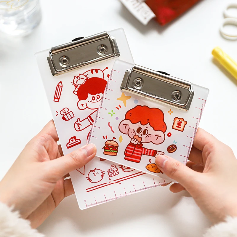 Twilight acrylic pad cute wavelet series creative character hand account note pad writing board kawaii mini board clip