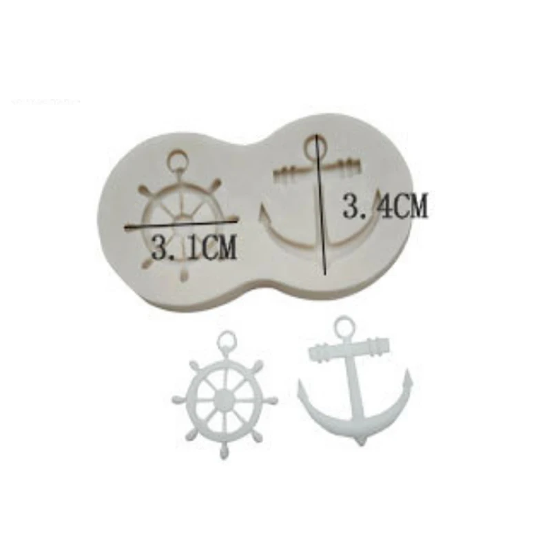 Seagull Boat Anchor Rudder Mould Silicone Mold Fondant Cake Decorating Tool Gumpaste Sugarcraft Chocolate Forms Bakeware Tools