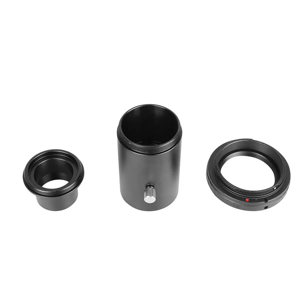 อลูมิเนียม T2อะแดปเตอร์กล้องโทรทรรศน์หลอดขยาย1.25นิ้วกล้องโทรทรรศน์ Mount อะแดปเตอร์ด้าย T-Ring สำหรับ Kamera Canon EOS อุปกรณ์เสริม