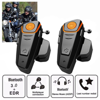 2 pcs BT-S2 Pro Motorcycle Helmet Intercom Motorbike Wireless Bluetooth Headset 100% Waterproof BT Interphone with FM Radio 2018