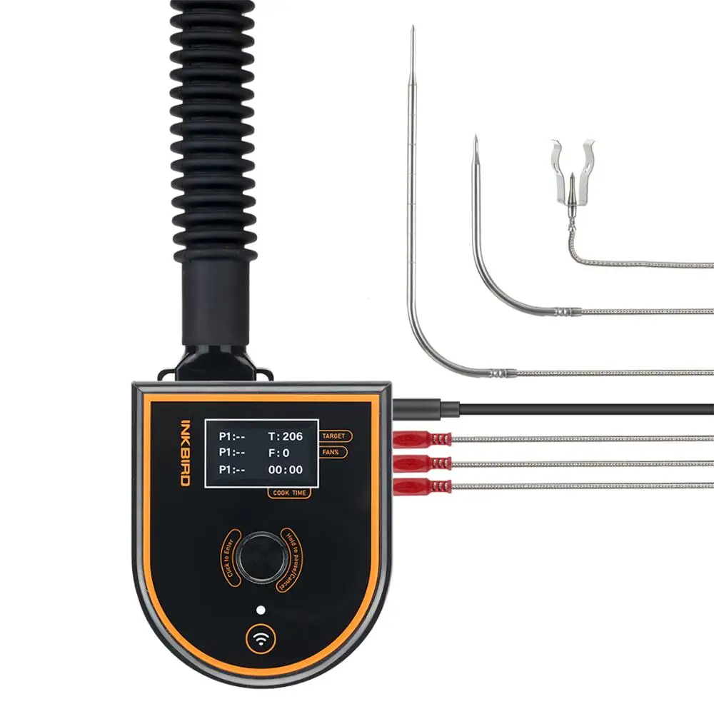 Imagem -02 - Inkbird Isc007bw Controlador de Temperatura do Forno Wifi bt Conectar para o Ovo Verde Grande Kamado Joe Weber Primo Resistente a 120v220v