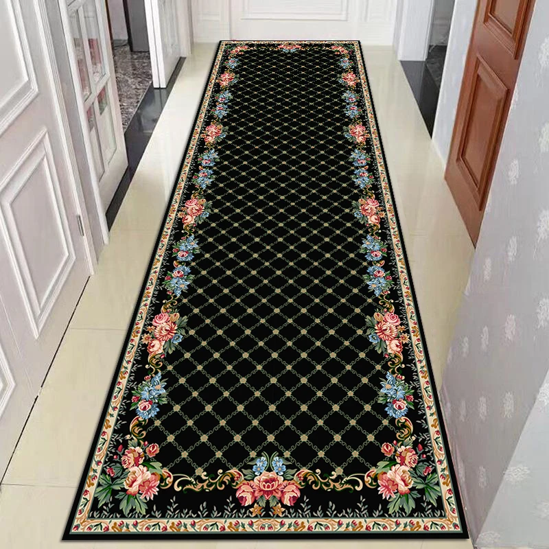 

Europe Long Hallway Rugs and Carpets Non-slip Nordic Stair Carpet Corridor Hallway Carpet Hotel Aisle Rug Home Entrance Doormat