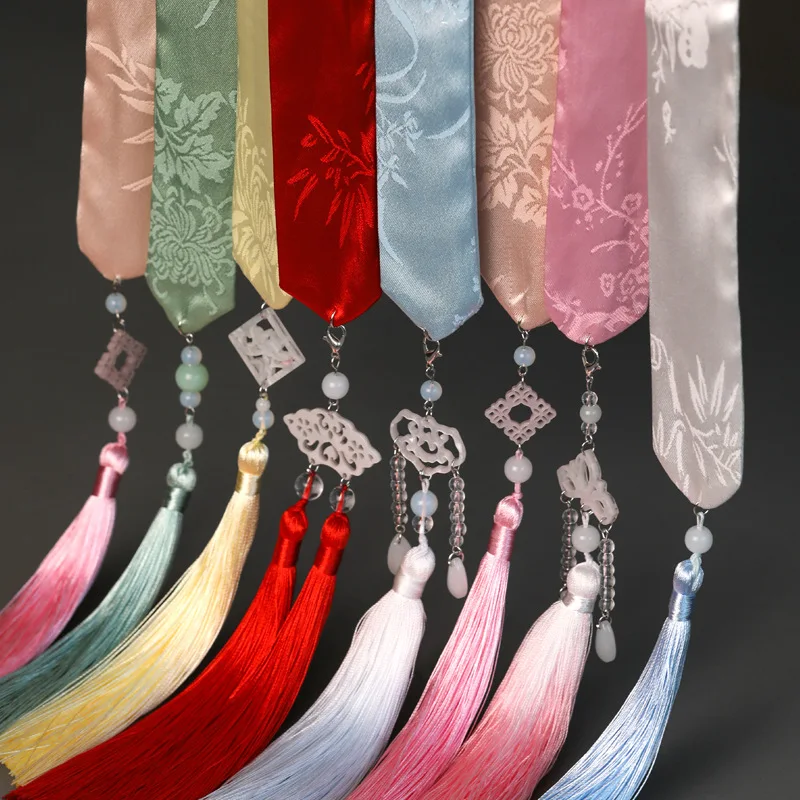 Chinese Style Cute Rabbit Tassel Ribbon Hairbands Retro Hanfu Hair Decoration Satin Printing Headband Hair Accessories Hair Rope