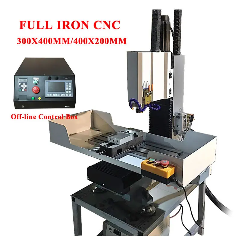 LY full cast iron cnc 3040 4020 router 1.5kw 2.2kw 3.5kw 3axis cnc engraving milling machine step motor z axis 170mm 300mm