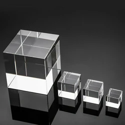 Optische Cube Prism Hexaeder Transparent K9 Kristall Glas Fotografie Requisiten Dekoration