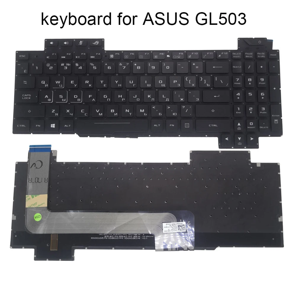 RU backlit laptop keyboard for ASUS ROG Strix GL503V GL503VD GL503 VM GL503GE GL703VD Russian gamers keyboards sales AEBKL700020