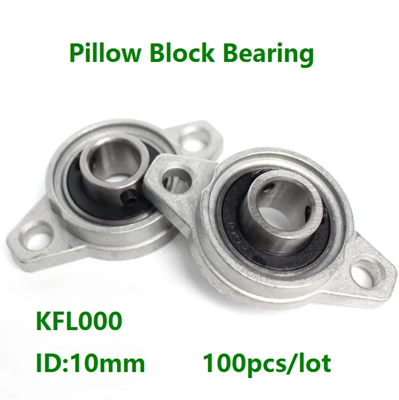 

100pcs/lot KFL000 10mm FL000 Bore Diameter Zinc Alloy Bearing Units Flange Pillow Block Bearing bracket For CNC