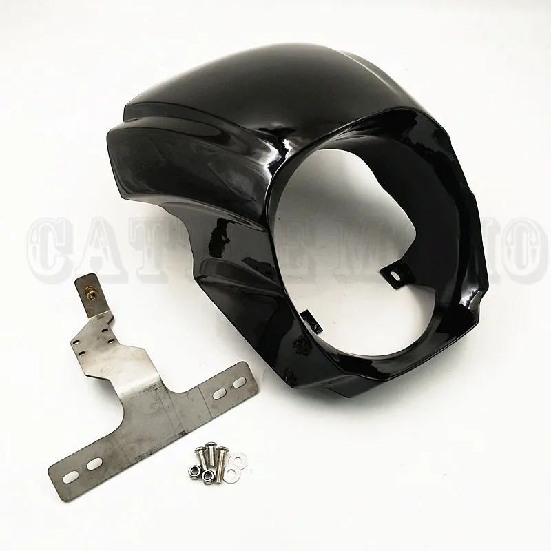 Motorcycle Front Cowl Dirt Bike Bright black Headlight Fairing For Harley Softail Breakout FXBR FXBRS 2018 2019 2020