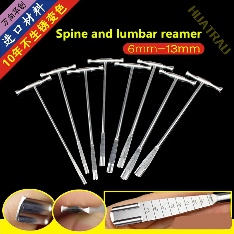 UBE reamers Orthopedic instrument medical spine lumbar vertebra bone flat round blade Intervertebral disc Lamina bone file blade